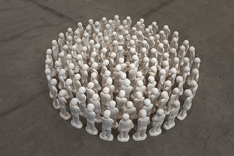 DM 013-15, Davide Monaldi, VEGLIA FUNEBRE, 2015, glazed ceramic, installation view at Artissima, Turin, 2015