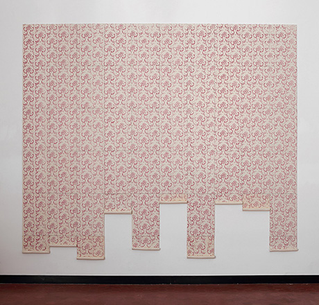 DM 015-15, Davide Monaldi, CARTA DA PARATI, 2015, painted terracotta, 56 pieces